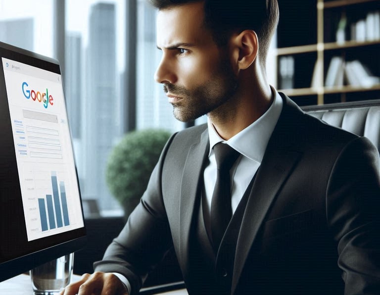 a man in a suit and tie is sitting at a desk