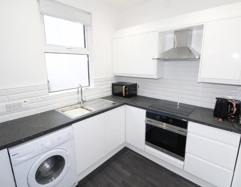 White kitchen with appliances