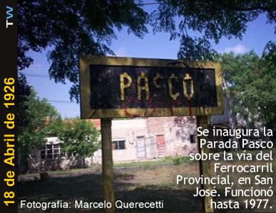 Parada Pasco San Jose Temperley Ferrocarril Provincial