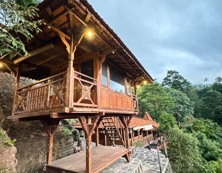 Custom Joglo pavilion designed for luxury resort development using high quality reclaimed teak wood materials