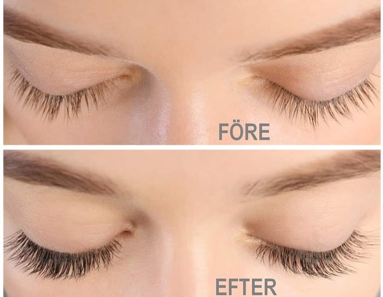 Before and After a Lash Lift