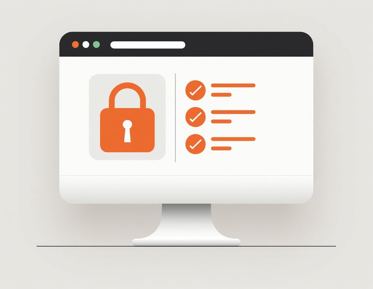 a computer screen with a lock on it