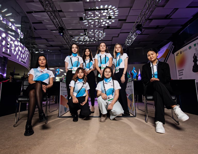 The "Kazakhstan vs The World" at World Chess Championship 2023. FIDE Chess