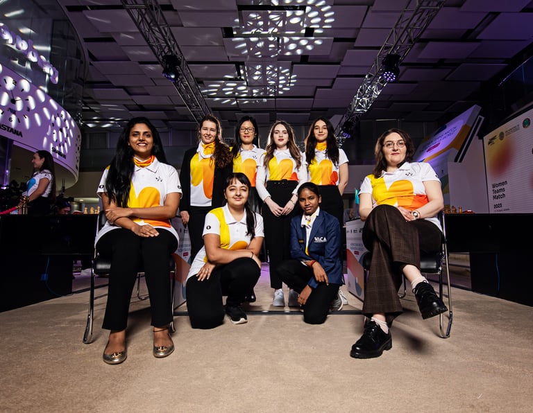 The "Kazakhstan vs The World" at World Chess Championship 2023. FIDE Chess