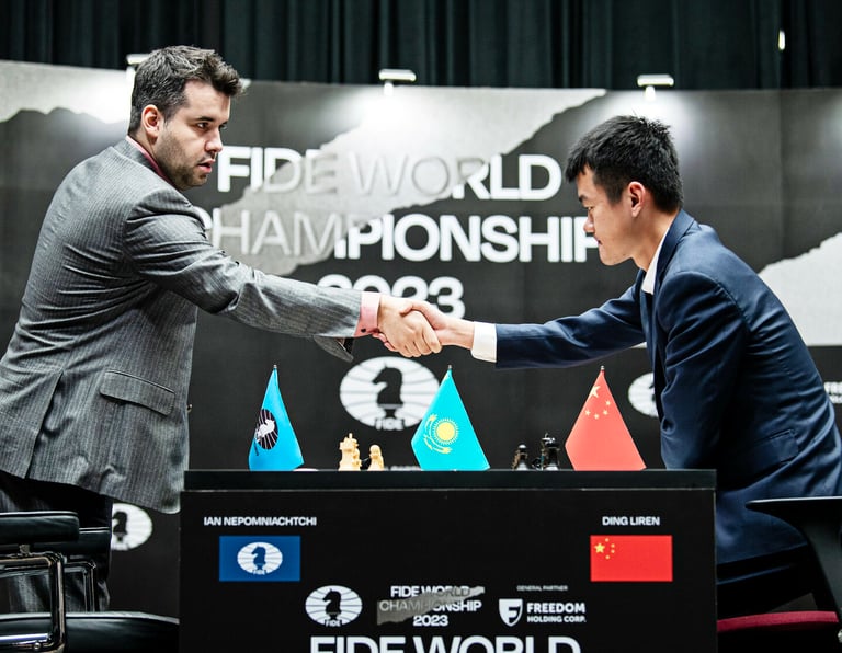 Nepomniachtchi takes the lead for the third time as Ding misplays. World Chess Championship 2023