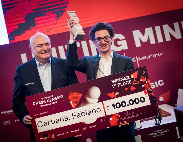 Fabiano Caruana wins Superbet Chess Classic 2023 in Romania. FIDE Grand Chess Tour 2023