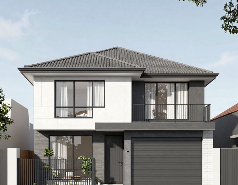 A beautifully finished modern single-storey home with clean lines and lush landscaping in Sydney.