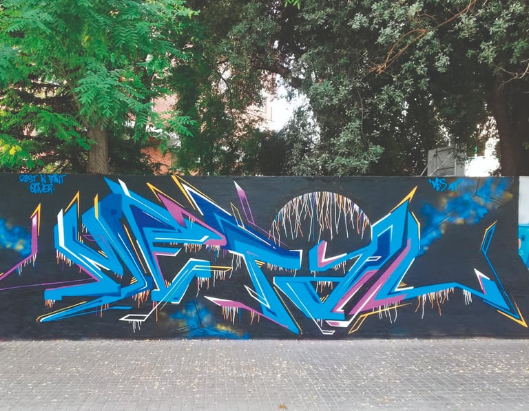 Mes, graffiti, piezas, letras, wild style, paredes, Barcelona, arte urbano