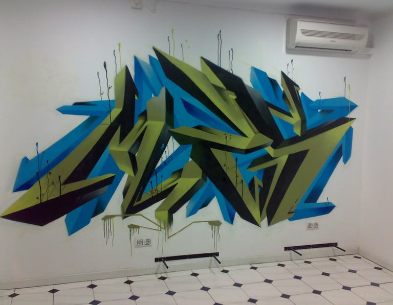 Mes, graffiti, spray, `pintura, 3d, paredes, Bcn, Street Art, letras, estilo