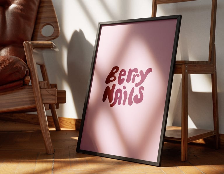 Branding/mockup Berry nails par Soleado studio - graphiste Liège