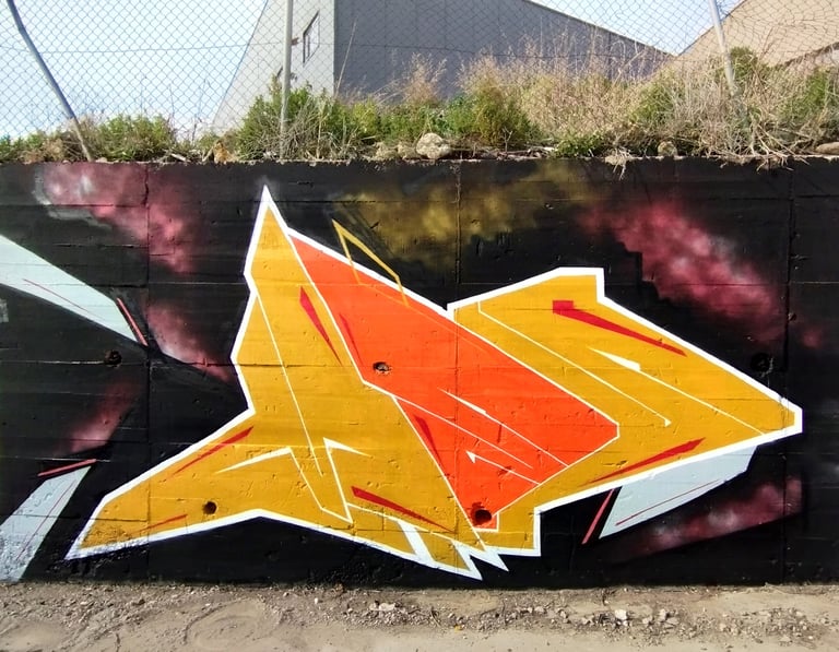Mes, spray, letters, graffiti, street art, lineas