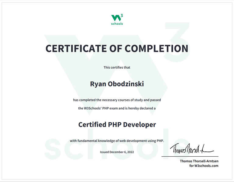 PHP Certification