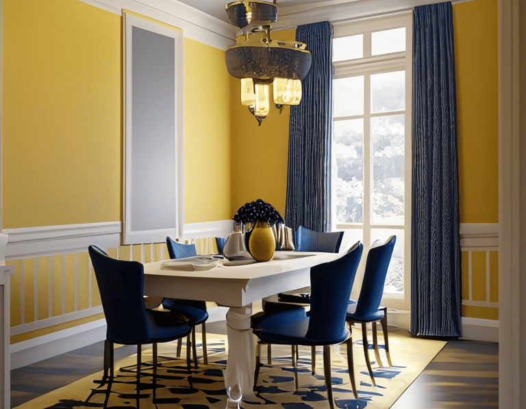 a dining room with a table and chairs
