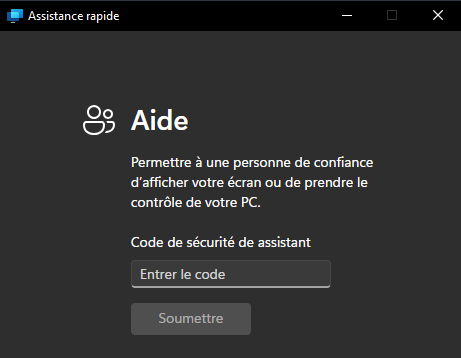 Assistance a distance