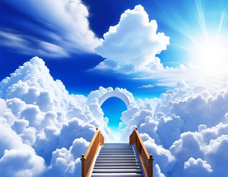 Uma escada para o céu com uma escada para o céu