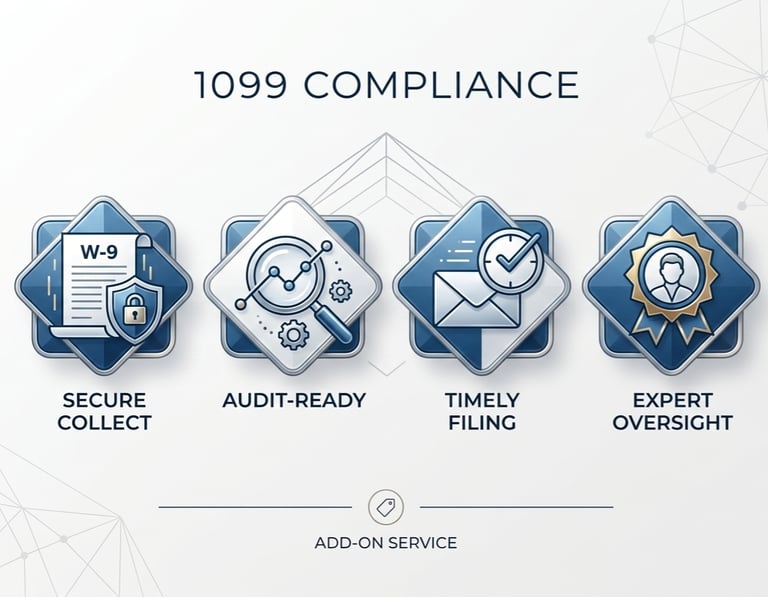 Strategic high-level bookkeeping and reporting for US businesses, headquartered in Orange County CA