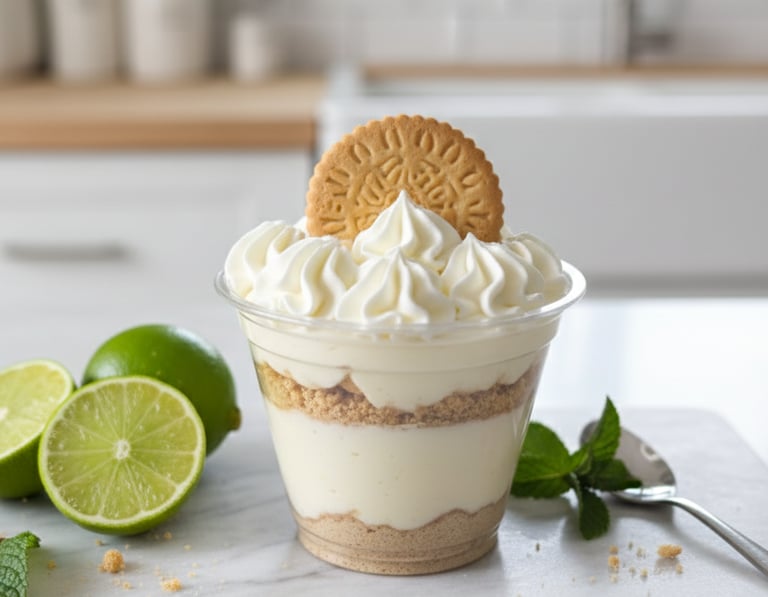 Pie de Limón de Cocina con Ely, una deliciosa versión sin horno preparada con crema de limón, capas 