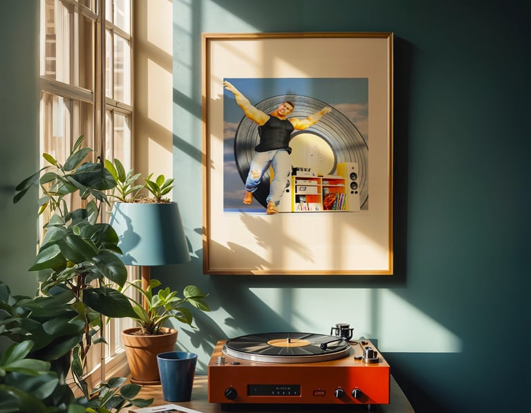 framed desouza art music room theme