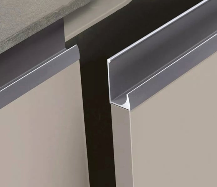 L-shaped recessed aluminum alloy cabinet handle - sleek embedded design for kitchens, wardrobes, and bathrooms