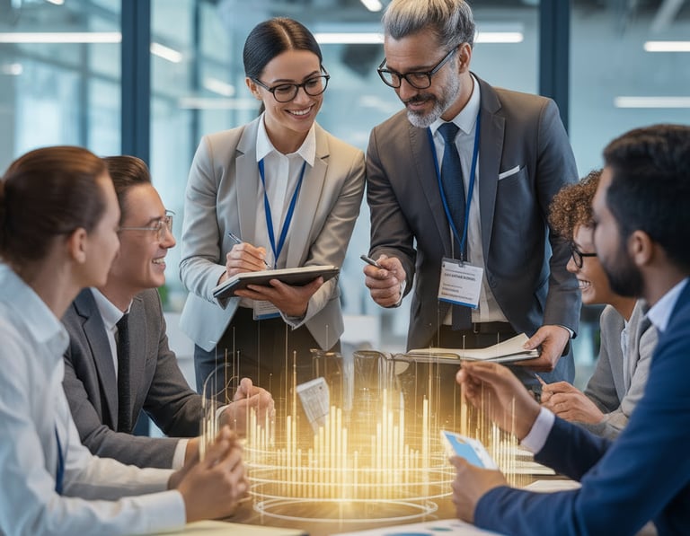 Ad Interim Manager führt Teammeeting um Transforamation und Change im Unternehmen zu verankern.