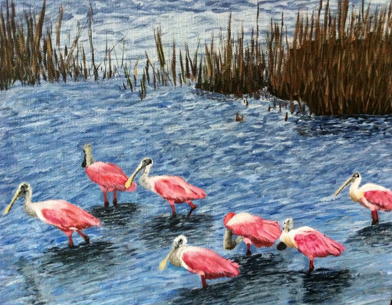 Painting of Merritt Island Wildlife Refuge, Merritt Island, FL