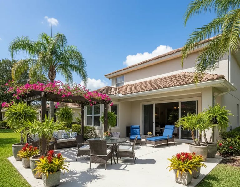 Custom concrete patio installation in Apopka—durable, weather-resistant design