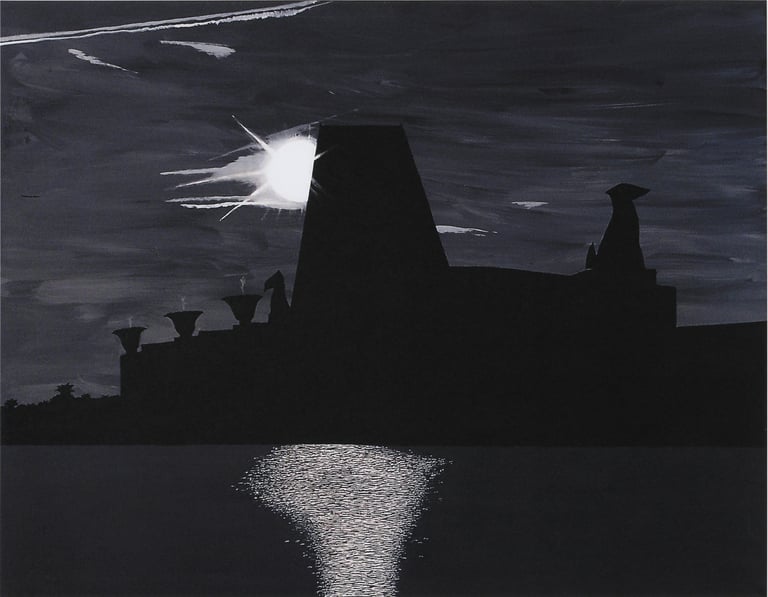 Dolfin (sic) Hotel: Acrylic on canvas, 1992