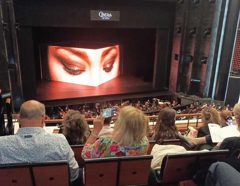 La Traviata is about to begin at the paris Opera