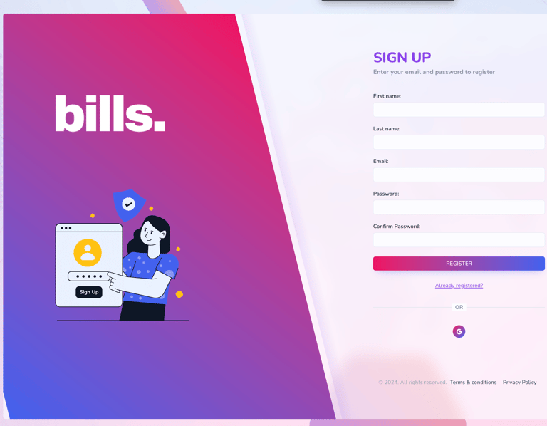 bills management register