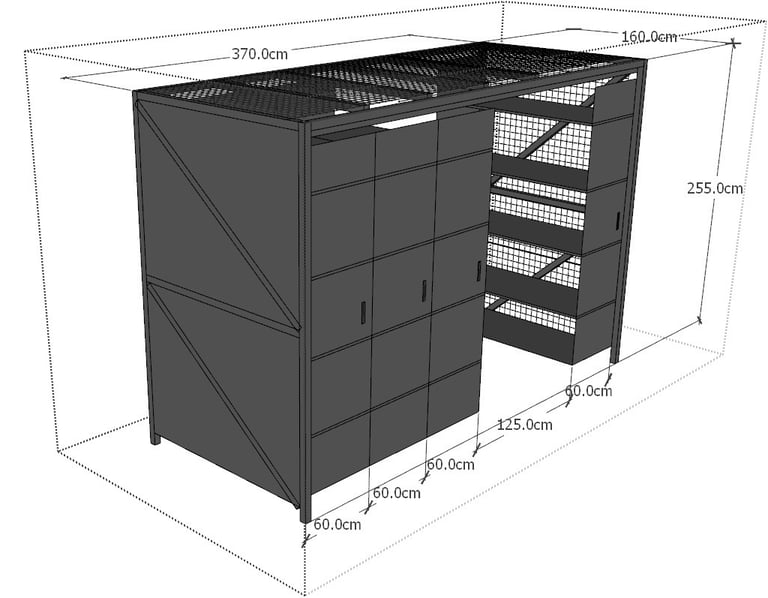 Bapsule :  a cabinet with a metal cabinet and a metal cabinet