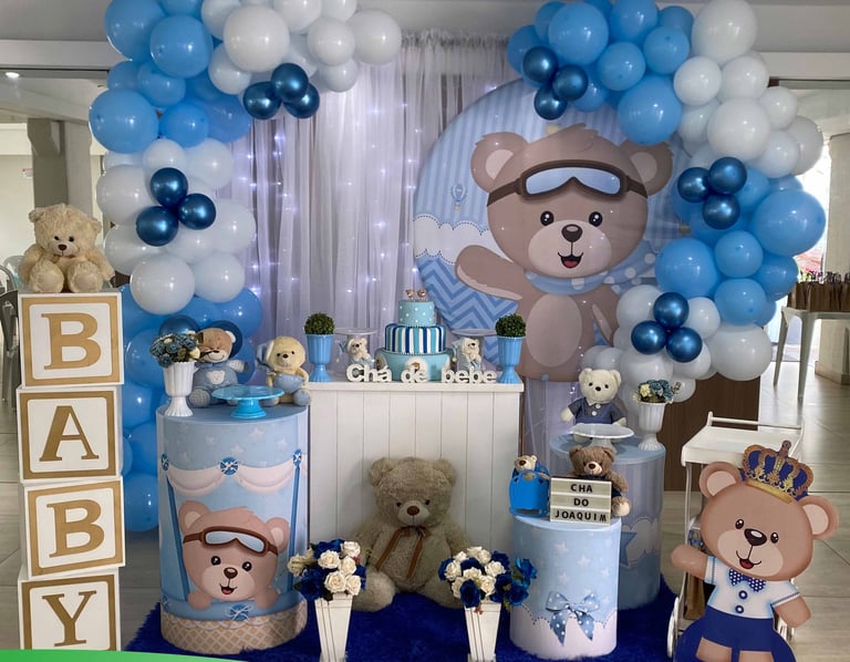 Aluguel de decoração para chá de bebê e chá revelação