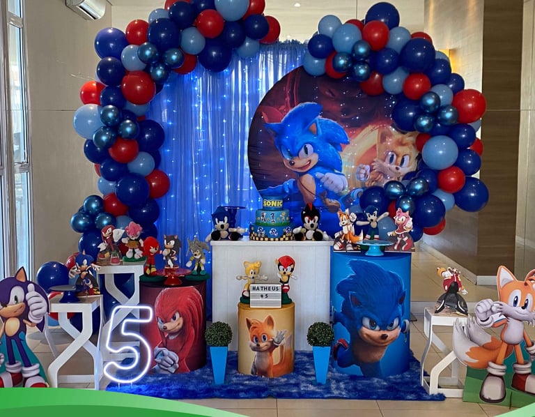 Locação de decoração infantil Sonic