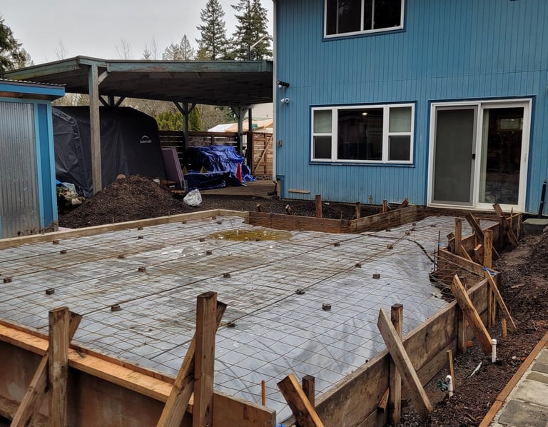 foundation to a home addition