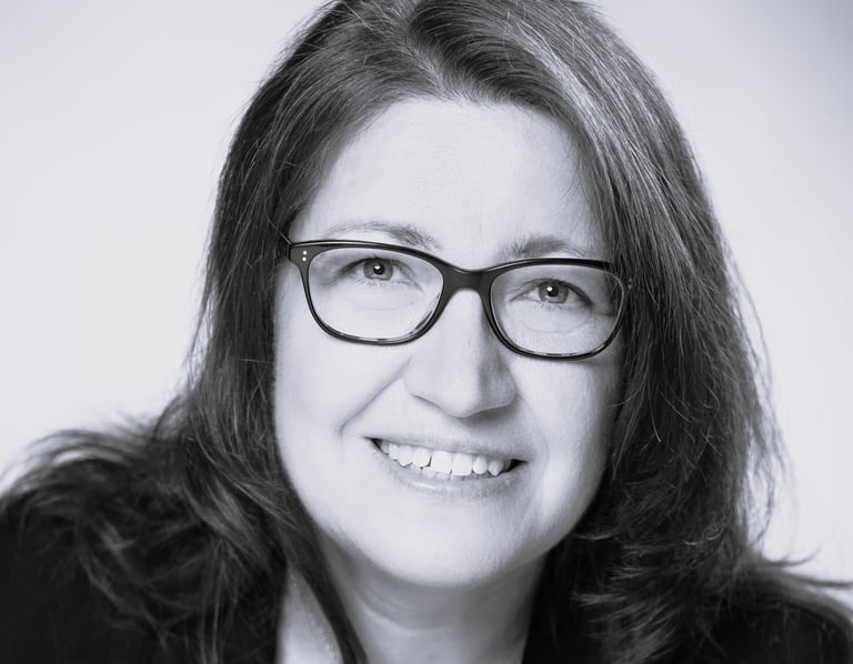 black and white headshot of Karen Hodgson