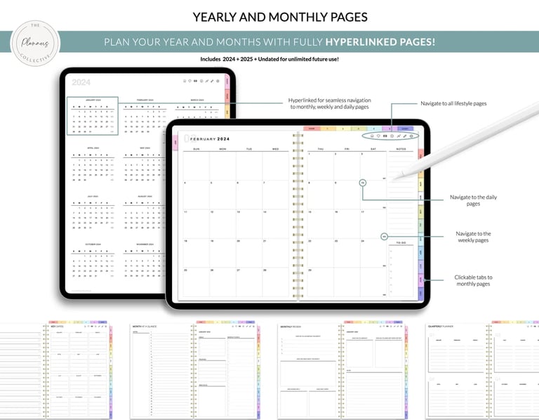 Digital Planner, Goodnotes Planner, iPad Planner, Notability Planner,Dated Digital Planner,2024 2025