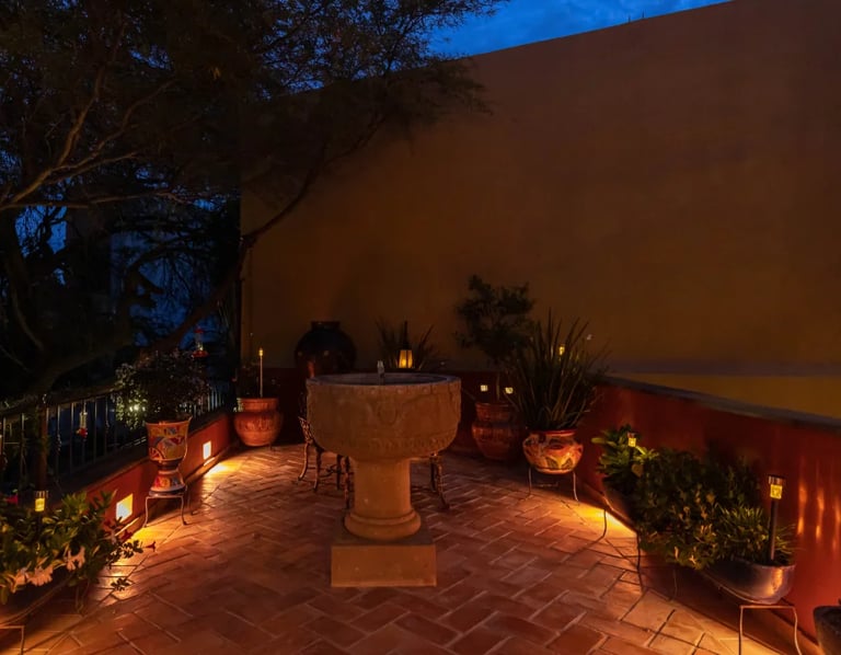 cozy terrace in this vacation rental home in san miguel de allende