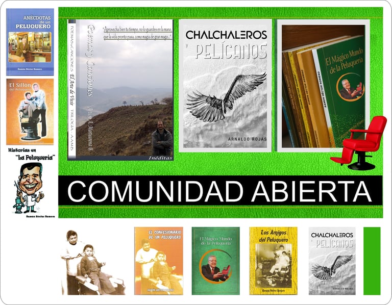 Comunidad Abierta (Botón Libro es cultura, con imágenes de tapas de Libros)
