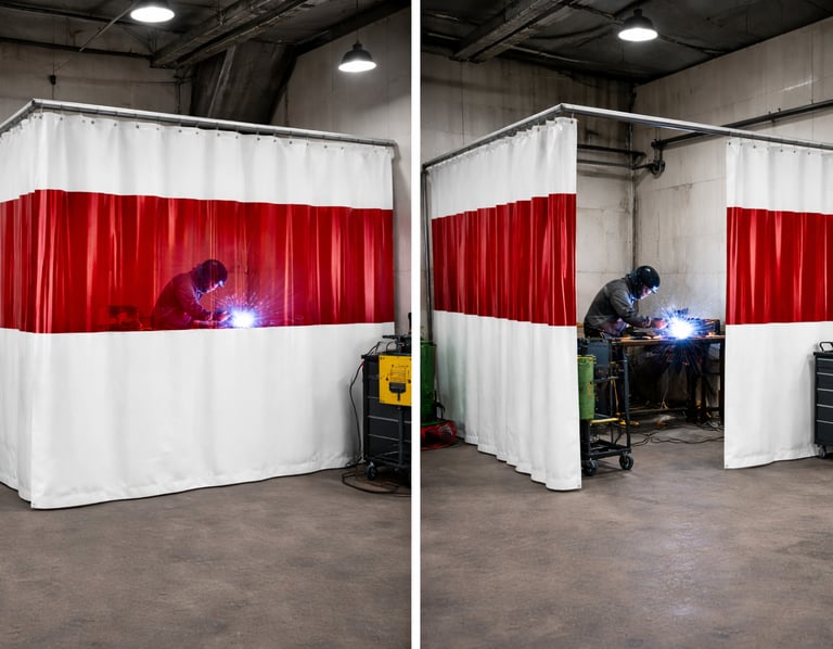 AI welding curtains 2 piece
