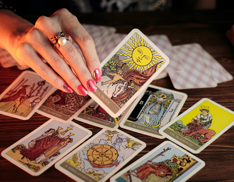 a person holding a deck of cards with a deck of cards