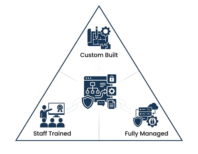 Infographic showing custom platform build