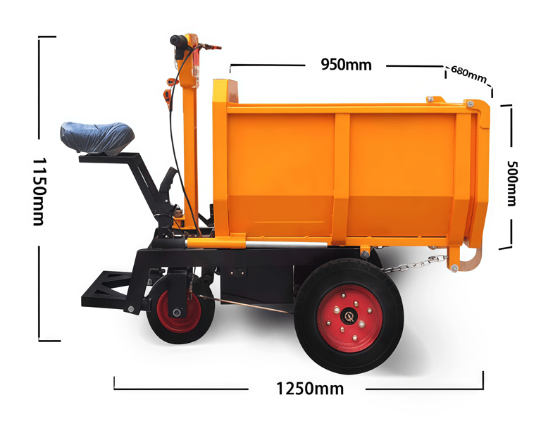 Electric Mini Dumper Tricycle-U shape 3 in 1