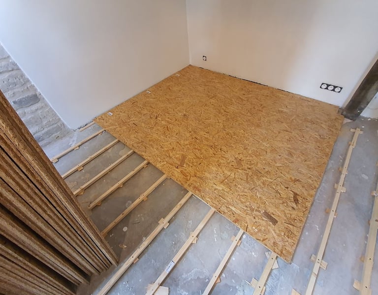 pose plancher en bois