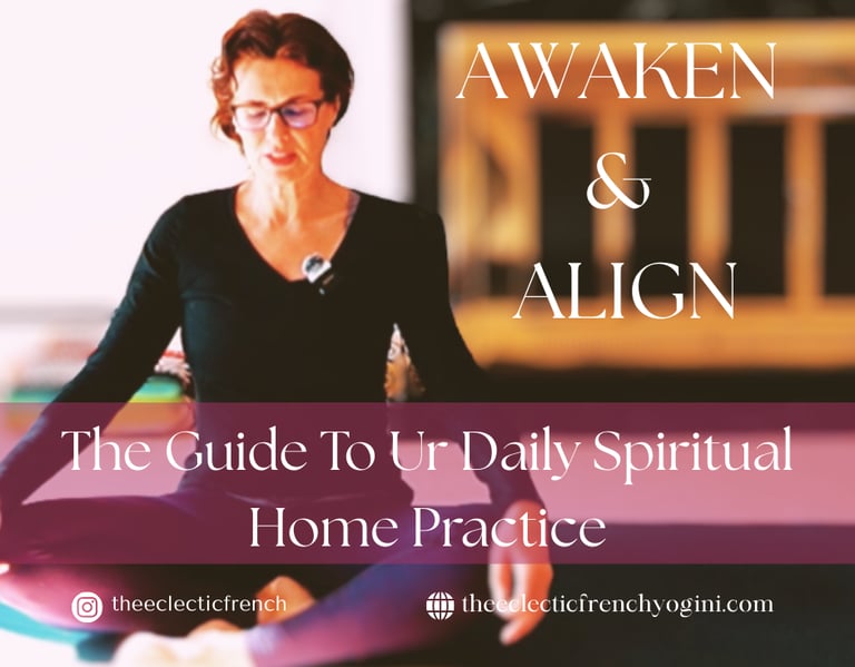 A woman practices yoga meditation at home for her daily spiritual practice guide.