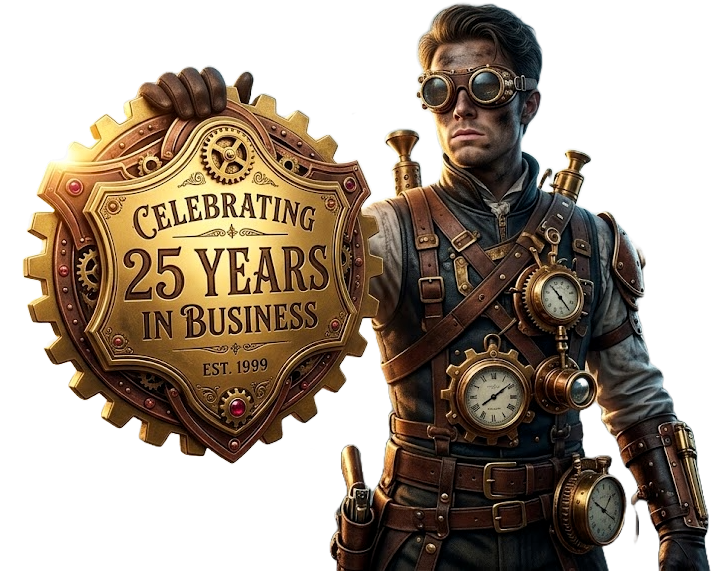 25 years in business badge