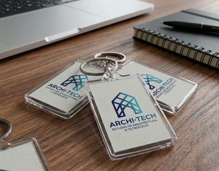 Llaveros personalizados de acrílico con grabado de marca para regalos comerciales
