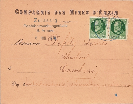Zulässig Postüberwachungsstelle 6. Armee