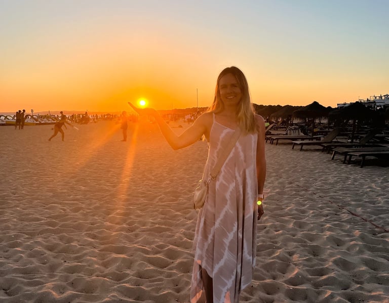 Katie Prickett sunset in Portugal