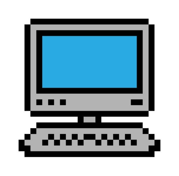 a computer monitor monitor with a computer monitor and keyboard