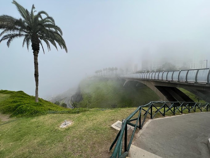 Lima coast covered in fog