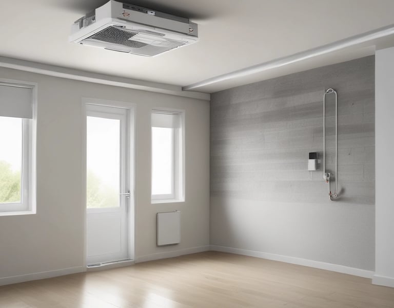 White air conditioner unit displaying 22 degrees